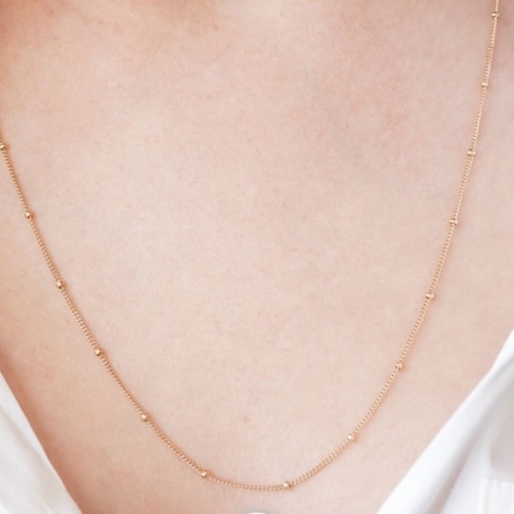 mejuri spheres necklace 14k